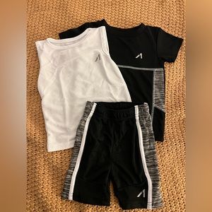 Three piece athletic set. Never worn. Size 12 months.